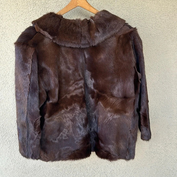 Vintage dark rich brown ranch mink fur coat short gorgeous - Picture 10 of 16